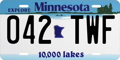 MN license plate 042TWF