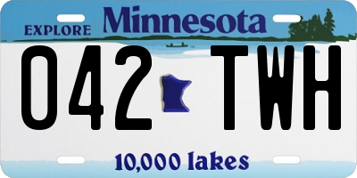MN license plate 042TWH