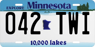 MN license plate 042TWI