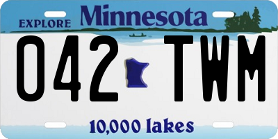 MN license plate 042TWM