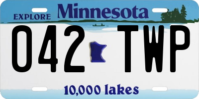 MN license plate 042TWP