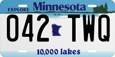MN license plate 042TWQ