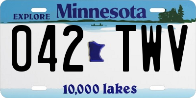 MN license plate 042TWV
