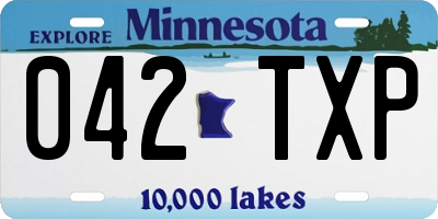 MN license plate 042TXP