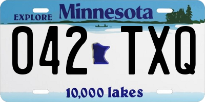 MN license plate 042TXQ