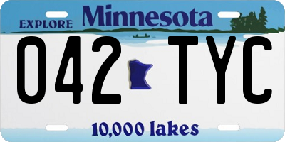 MN license plate 042TYC