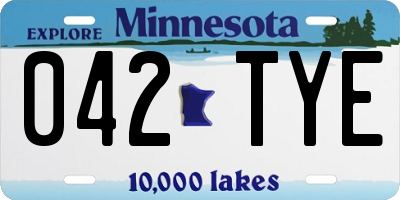 MN license plate 042TYE