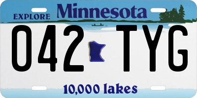 MN license plate 042TYG