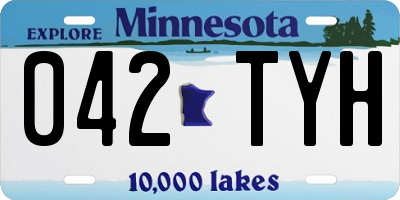 MN license plate 042TYH