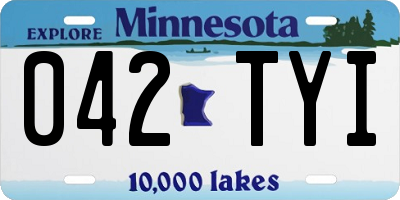 MN license plate 042TYI