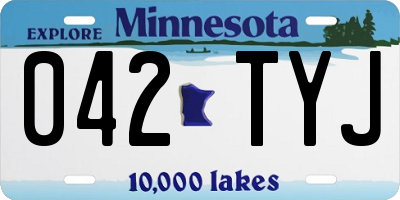 MN license plate 042TYJ