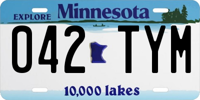 MN license plate 042TYM