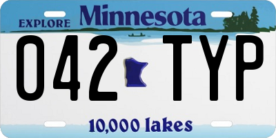 MN license plate 042TYP