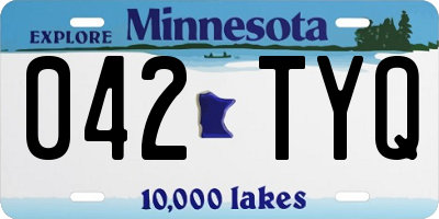 MN license plate 042TYQ