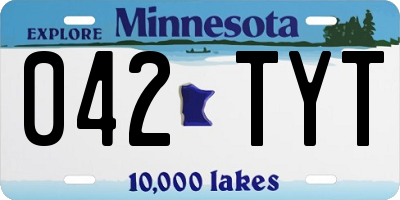 MN license plate 042TYT