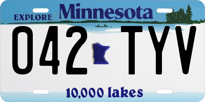 MN license plate 042TYV