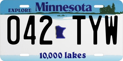 MN license plate 042TYW