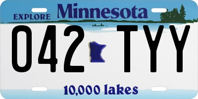 MN license plate 042TYY