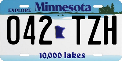MN license plate 042TZH