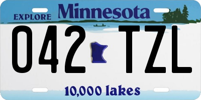 MN license plate 042TZL