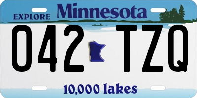 MN license plate 042TZQ