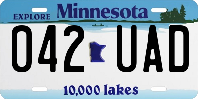 MN license plate 042UAD