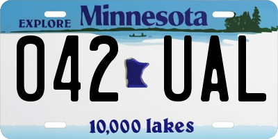 MN license plate 042UAL