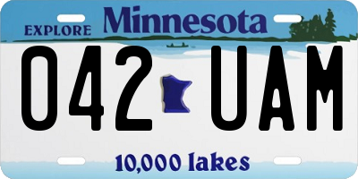 MN license plate 042UAM