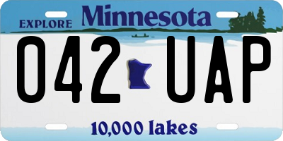 MN license plate 042UAP