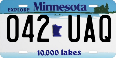 MN license plate 042UAQ