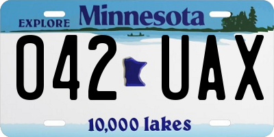 MN license plate 042UAX