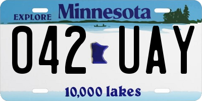 MN license plate 042UAY