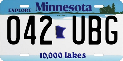 MN license plate 042UBG