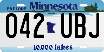 MN license plate 042UBJ