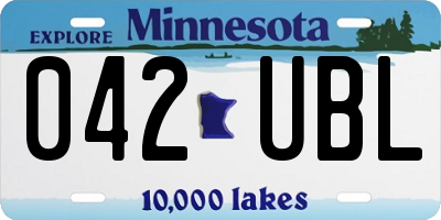 MN license plate 042UBL