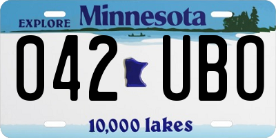 MN license plate 042UBO