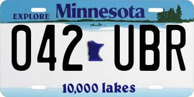 MN license plate 042UBR