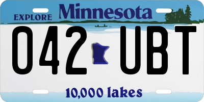 MN license plate 042UBT