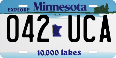 MN license plate 042UCA