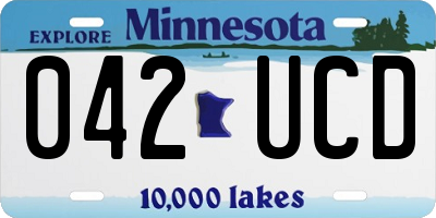 MN license plate 042UCD