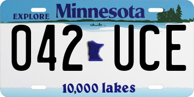 MN license plate 042UCE