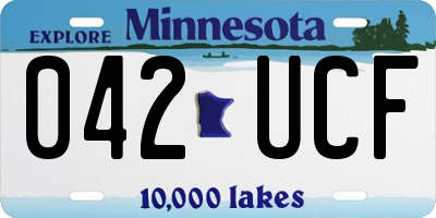 MN license plate 042UCF