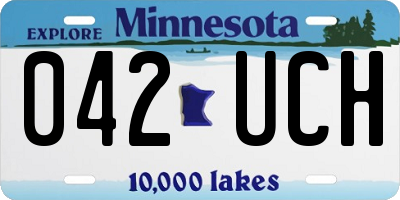 MN license plate 042UCH