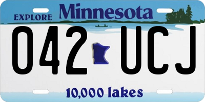 MN license plate 042UCJ