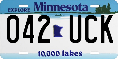 MN license plate 042UCK