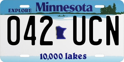 MN license plate 042UCN