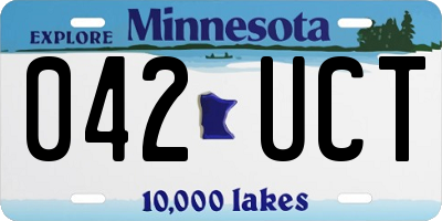 MN license plate 042UCT