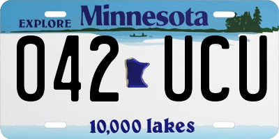 MN license plate 042UCU