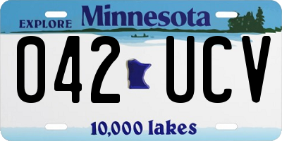 MN license plate 042UCV