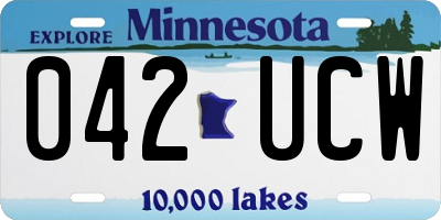 MN license plate 042UCW